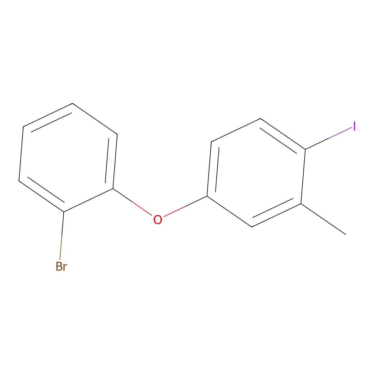 4-(2-Bromophenoxy)-1-iodo-2-methylbenzene molecular structure, CAS 2918936-24-8