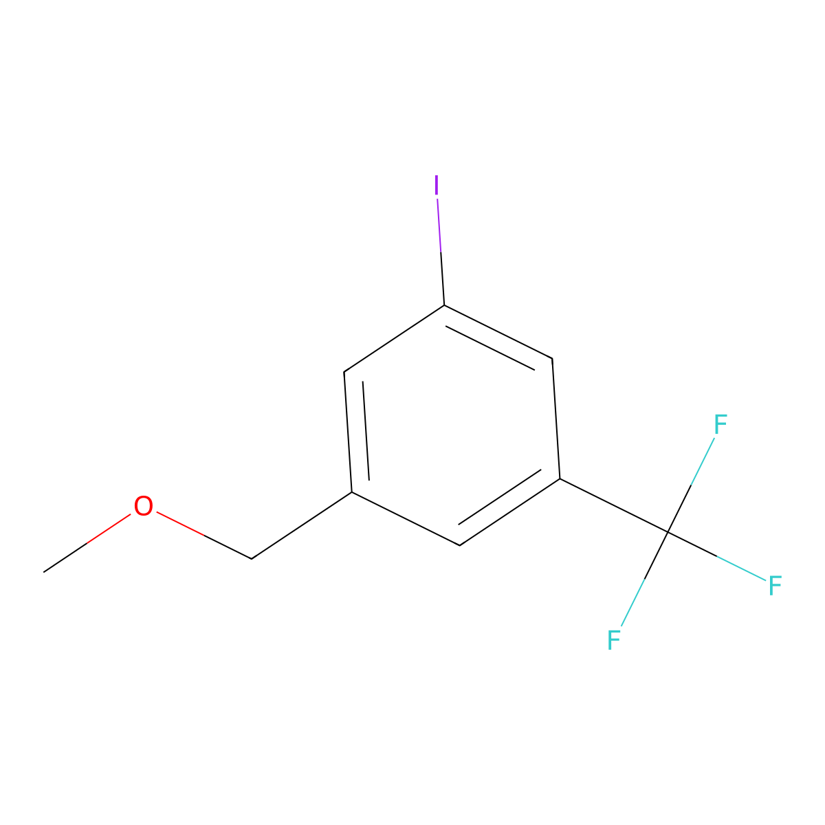 1-Iodo-3-(methoxymethyl)-5-(trifluoromethyl)benZene molecular structure, CAS 2918936-41-9