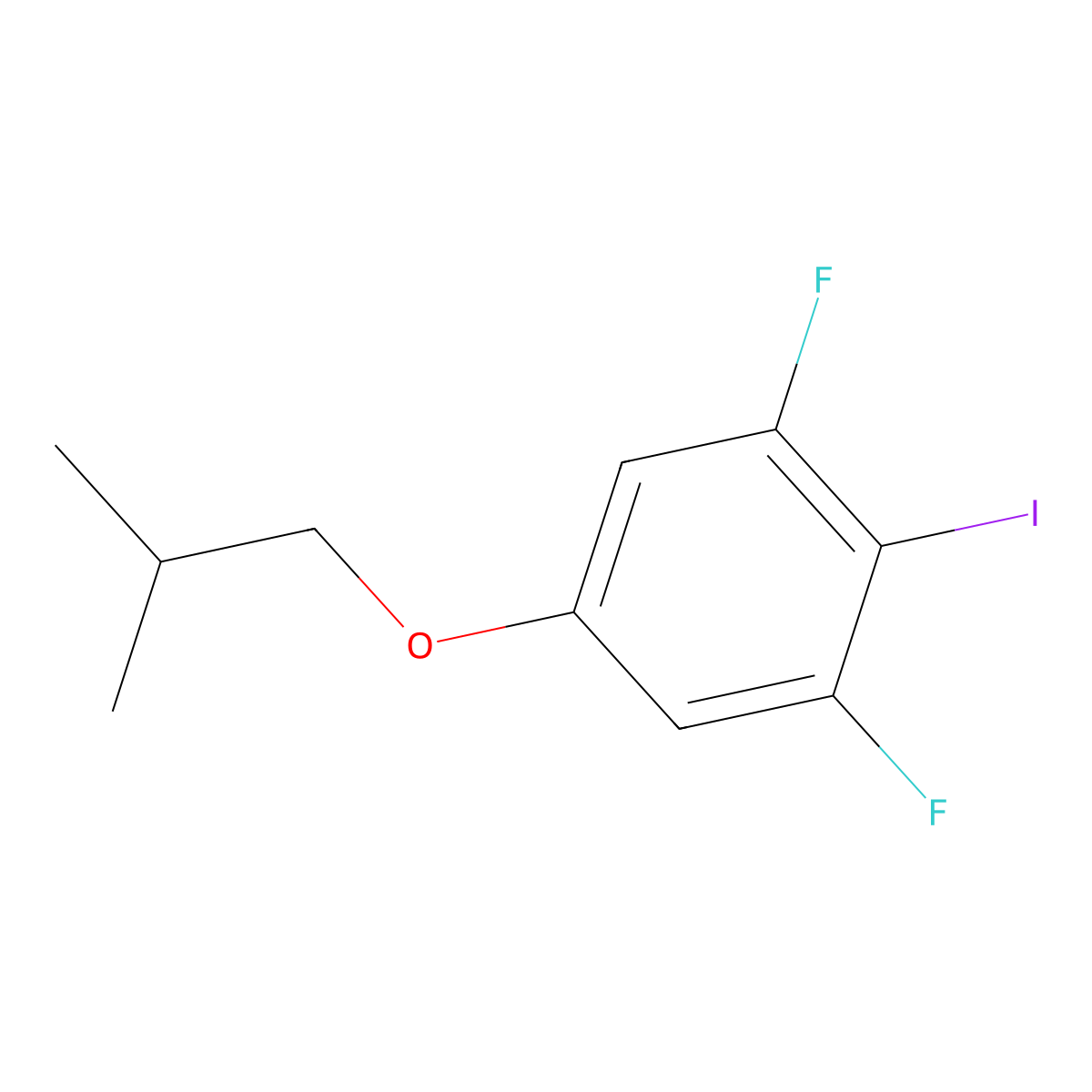 1,3-Difluoro-2-iodo-5-isobutoxybenZene molecular structure, CAS 2918937-05-8