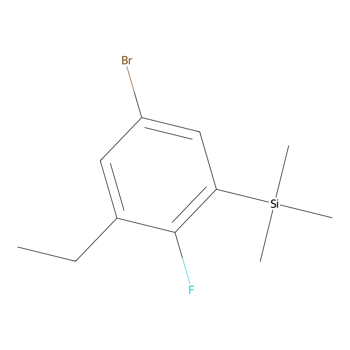 (5-Bromo-3-ethyl-2-fluorophenyl)trimethylsilane molecular structure, CAS 2918937-07-0
