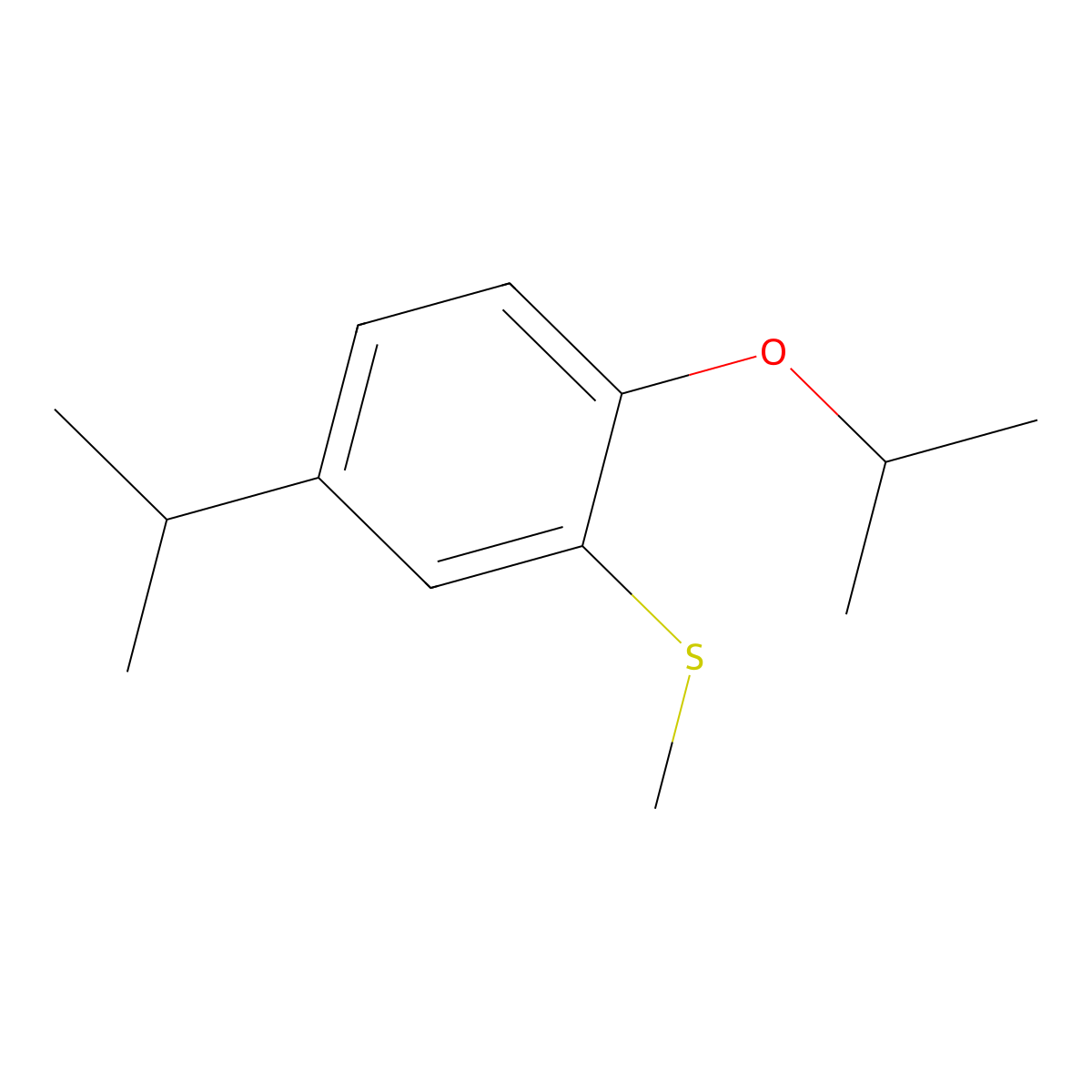 (2-Isopropoxy-5-isopropylphenyl)(methyl)sulfane molecular structure, CAS 2918937-51-4