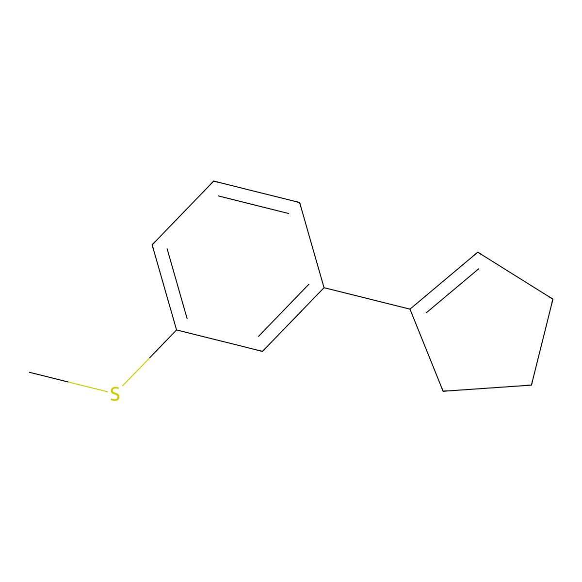 (3-(Cyclopent-1-en-1-yl)phenyl)(methyl)sulfane molecular structure, CAS 2918938-66-4