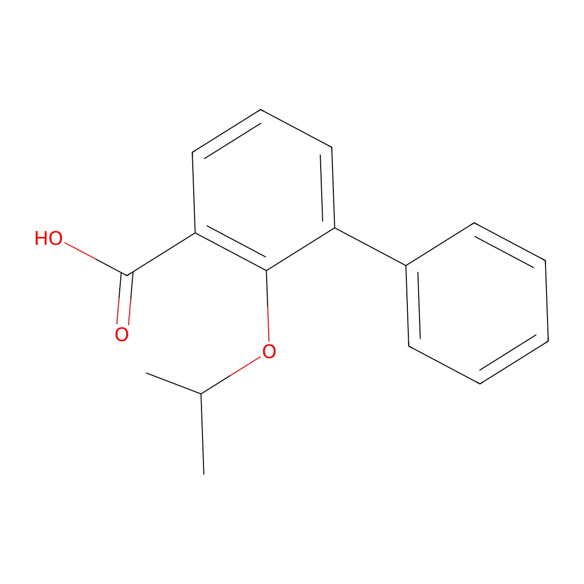 2-Isopropoxy-[1,1'-biphenyl]-3-carboxylic acid molecular structure, CAS 2918938-93-7