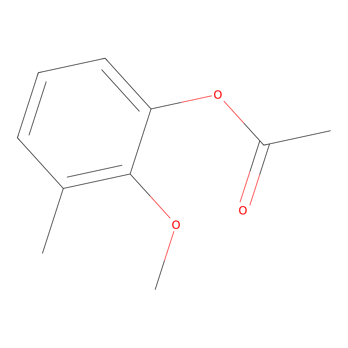 2-Methoxy-3-methylphenyl acetate molecular structure, CAS 2918940-08-4