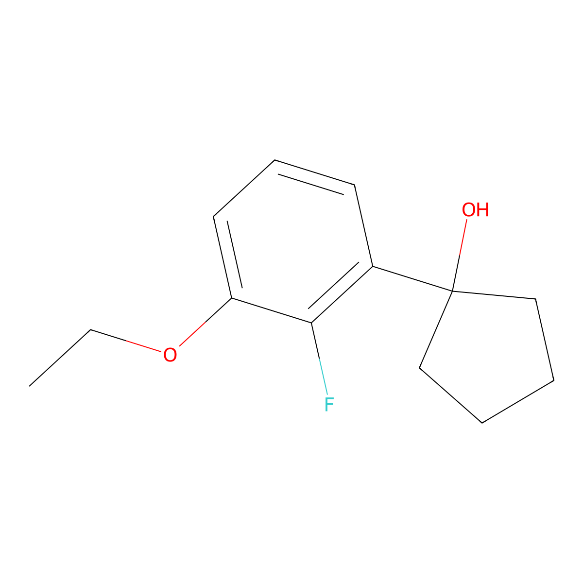 1-(3-Ethoxy-2-fluorophenyl)cyclopentanol molecular structure, CAS 2918941-32-7