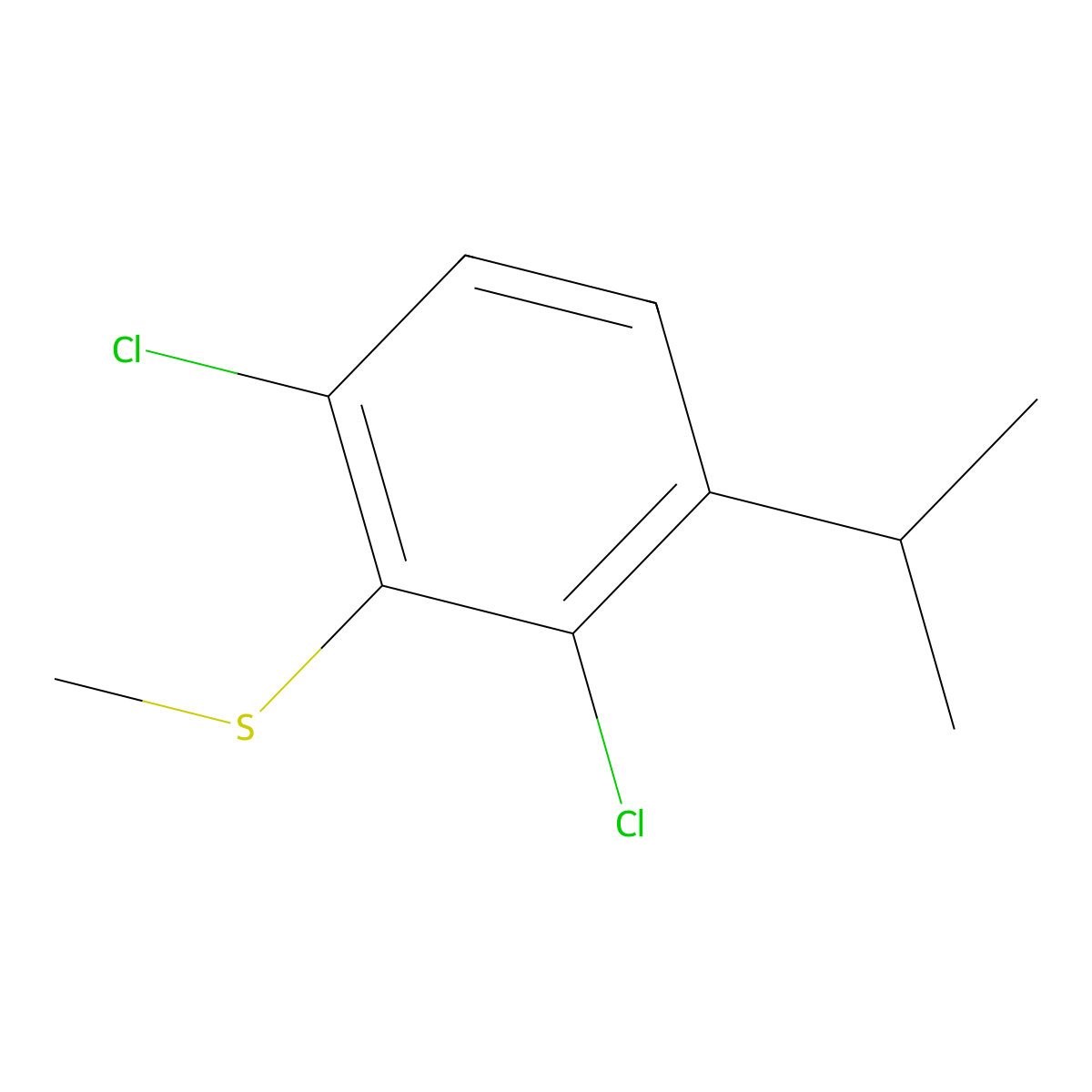 (2,6-Dichloro-3-isopropylphenyl)(methyl)sulfane molecular structure, CAS 2918941-36-1
