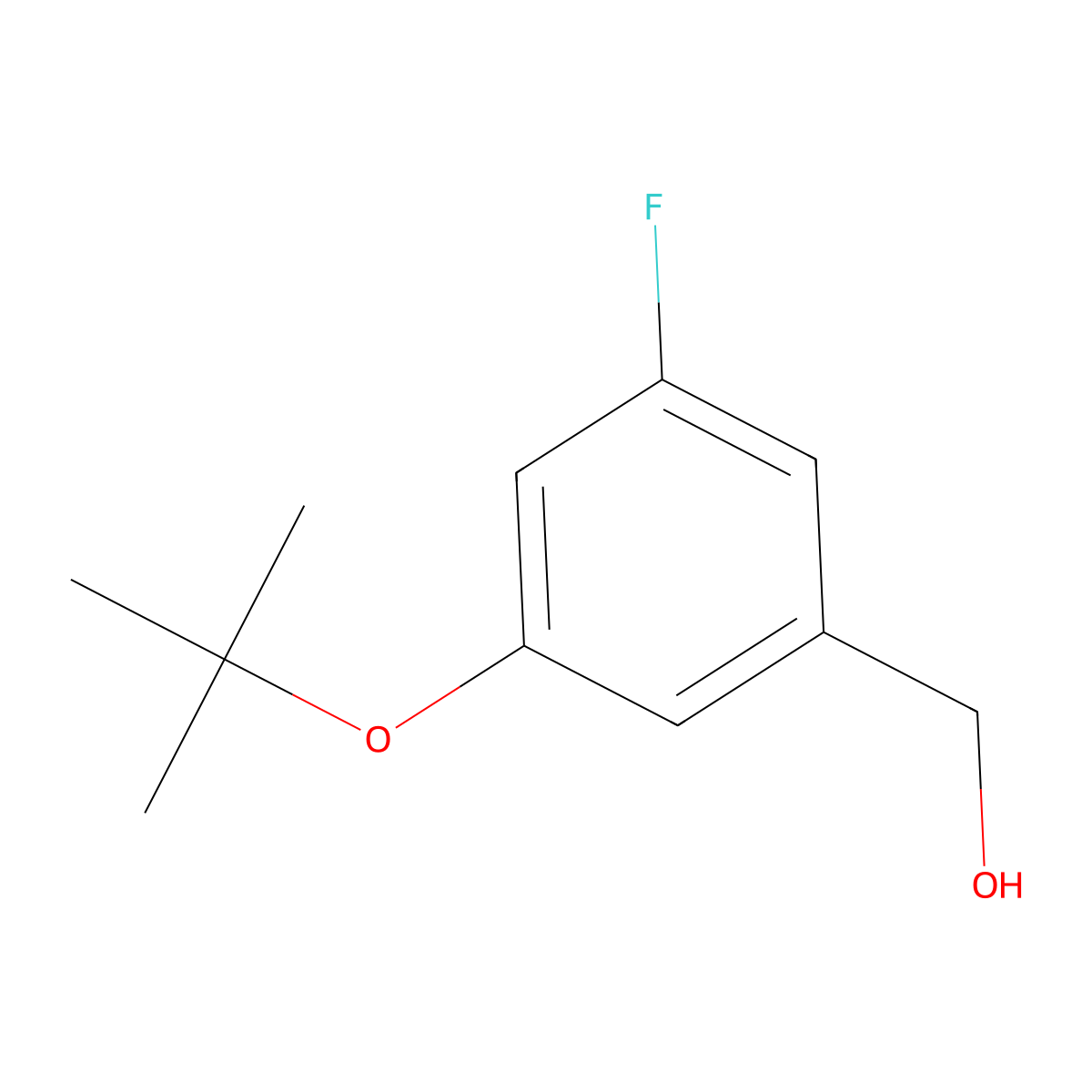 [3-Fluoro-5-[(2-methylpropan-2-yl)oxy]phenyl]methanol molecular structure, CAS 2918941-96-3