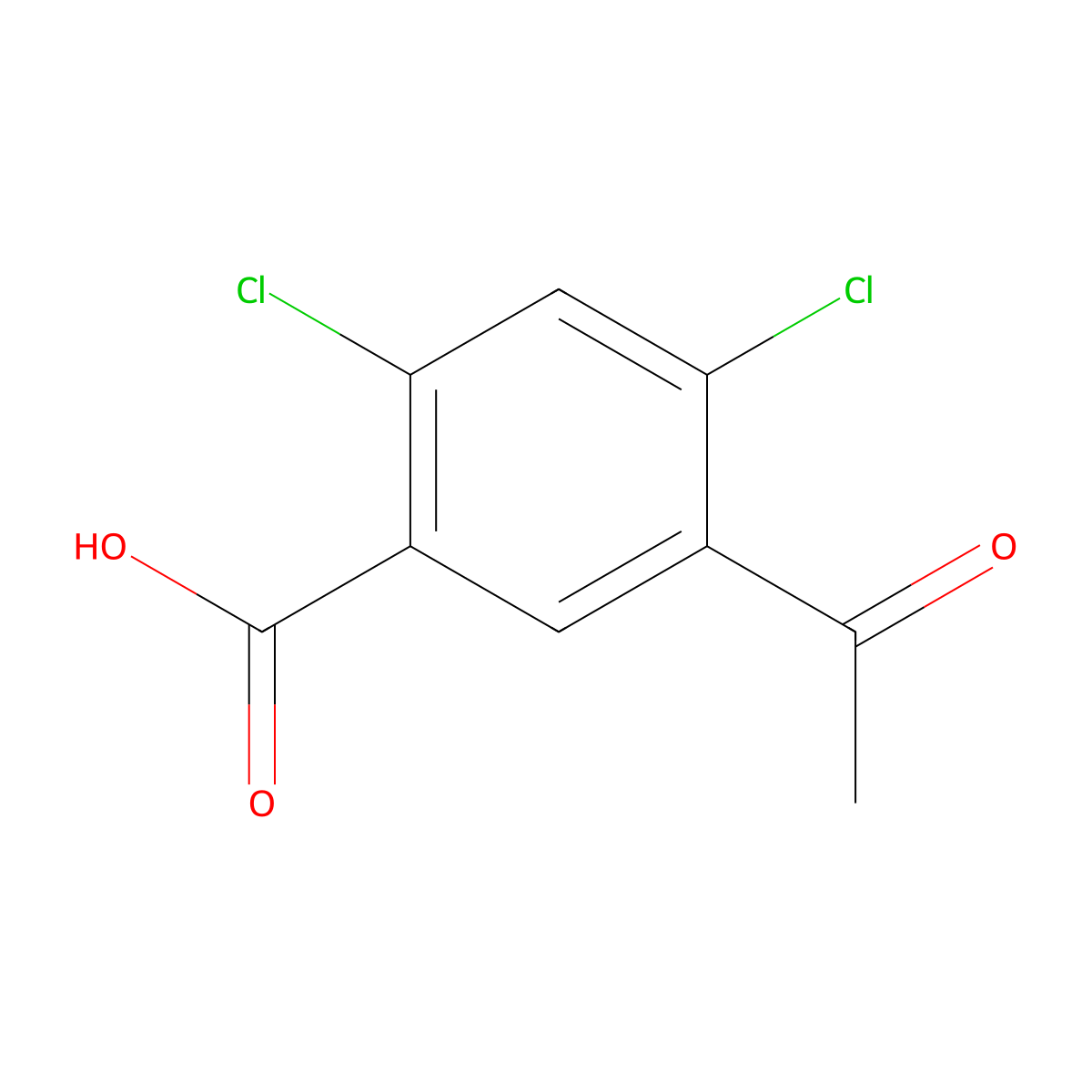 5-Acetyl-2,4-dichlorobenzoic acid molecular structure, CAS 2918942-31-9