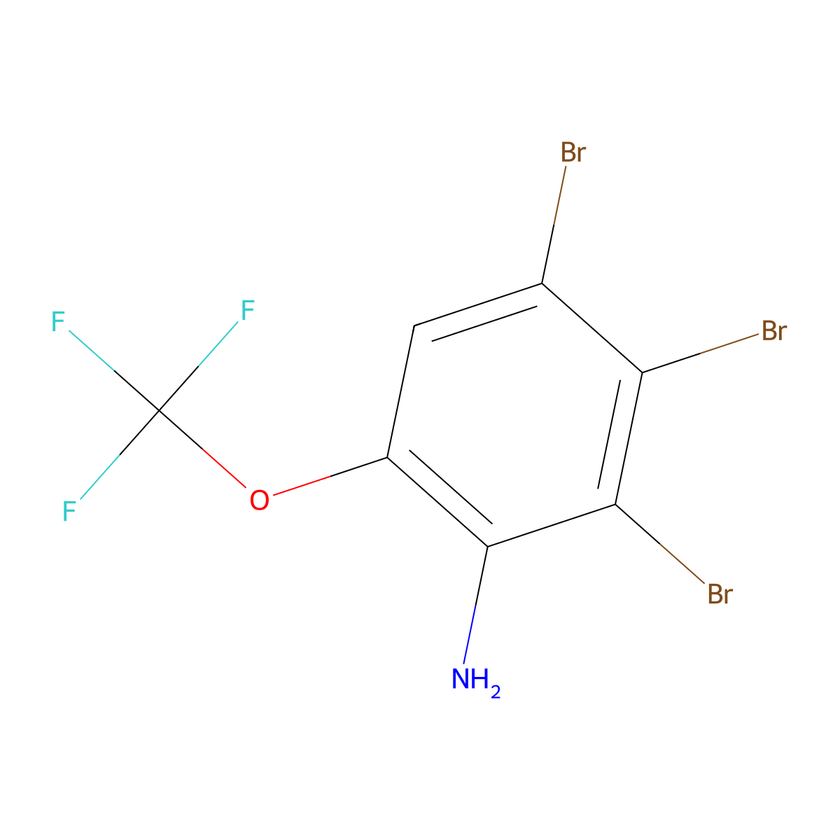 2,3,4-Tribromo-6-(trifluoromethoxy)aniline molecular structure, CAS 2918942-35-3