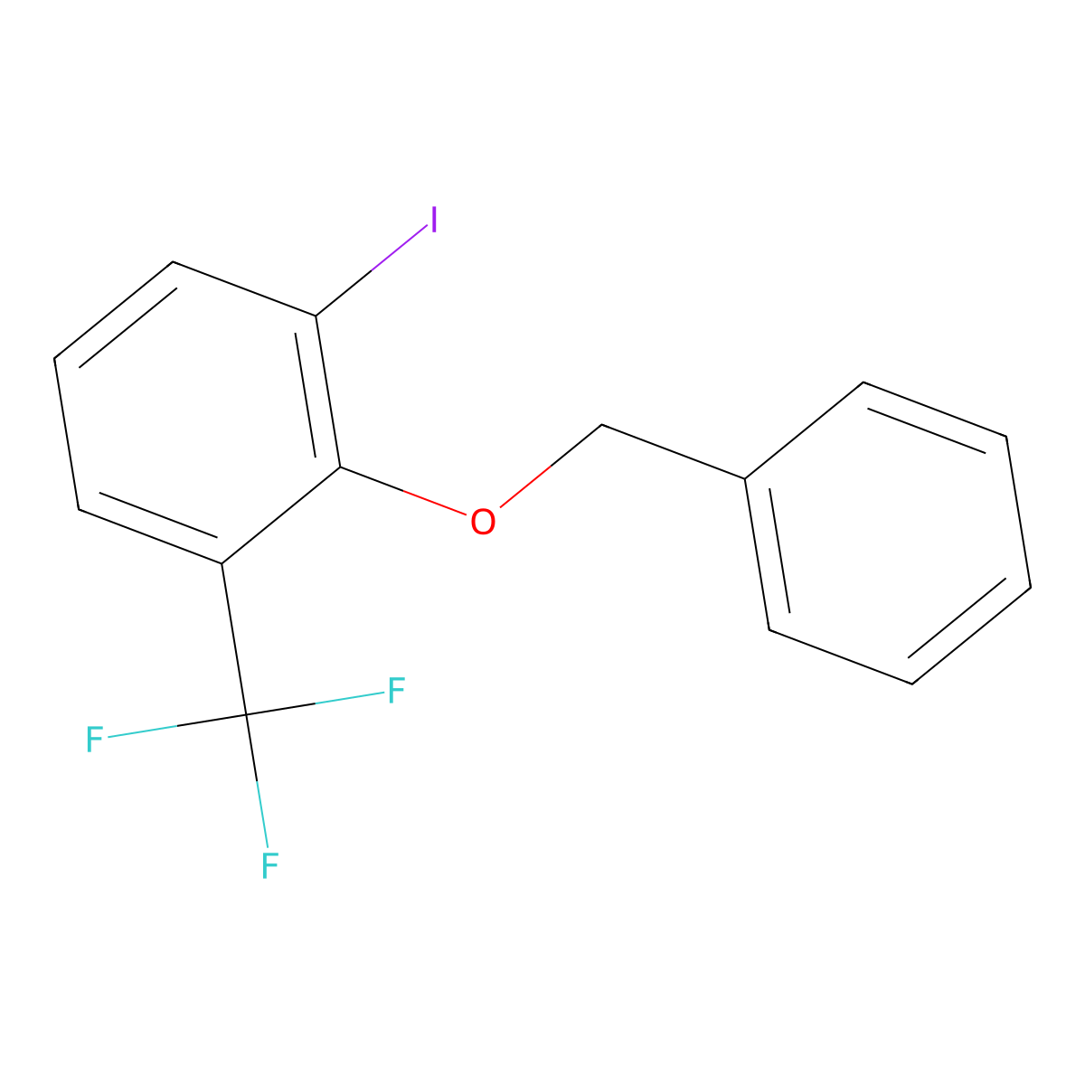 2-(Benzyloxy)-1-iodo-3-(trifluoromethyl)benzene molecular structure, CAS 2918942-78-4