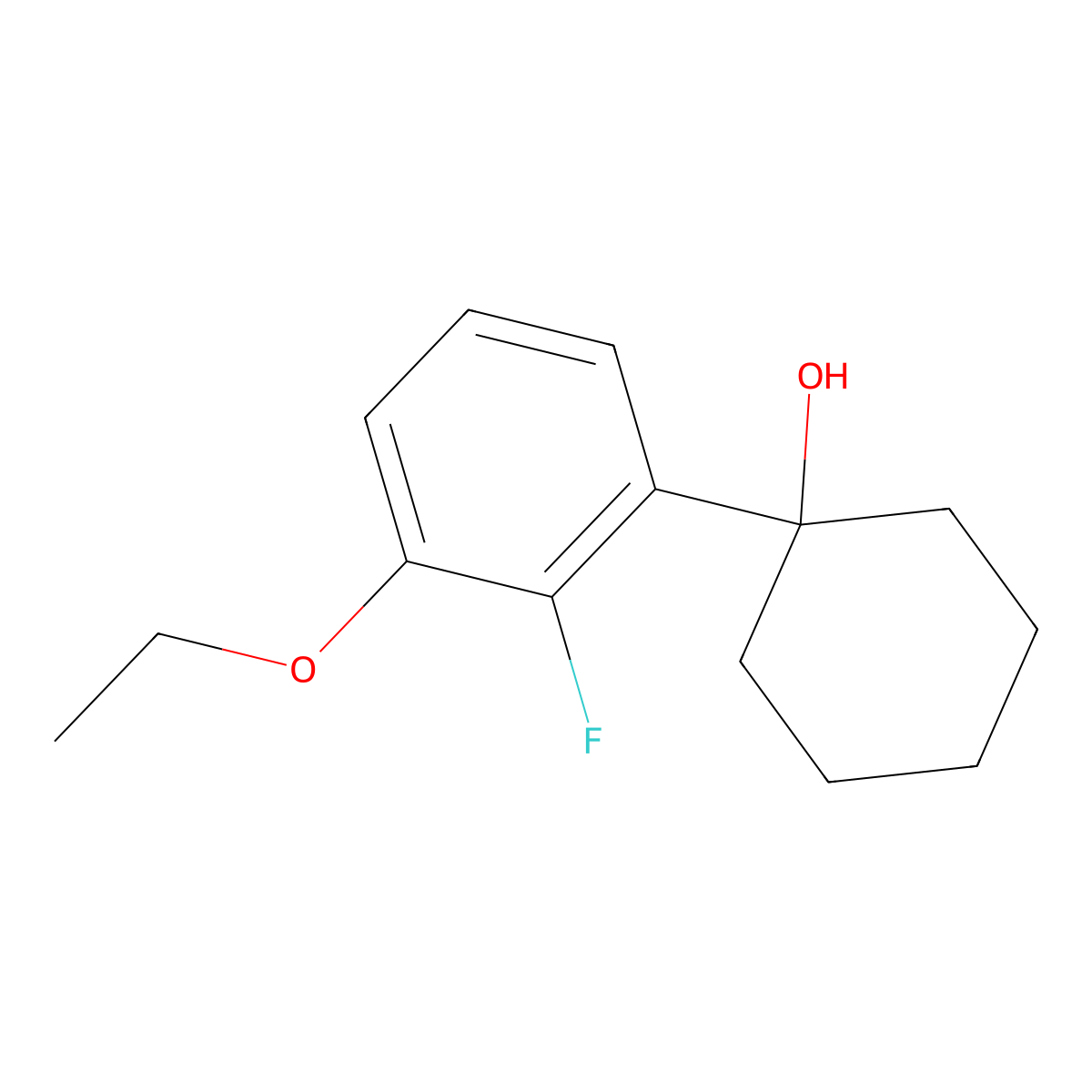 1-(3-Ethoxy-2-fluorophenyl)cyclohexanol molecular structure, CAS 2918944-92-8