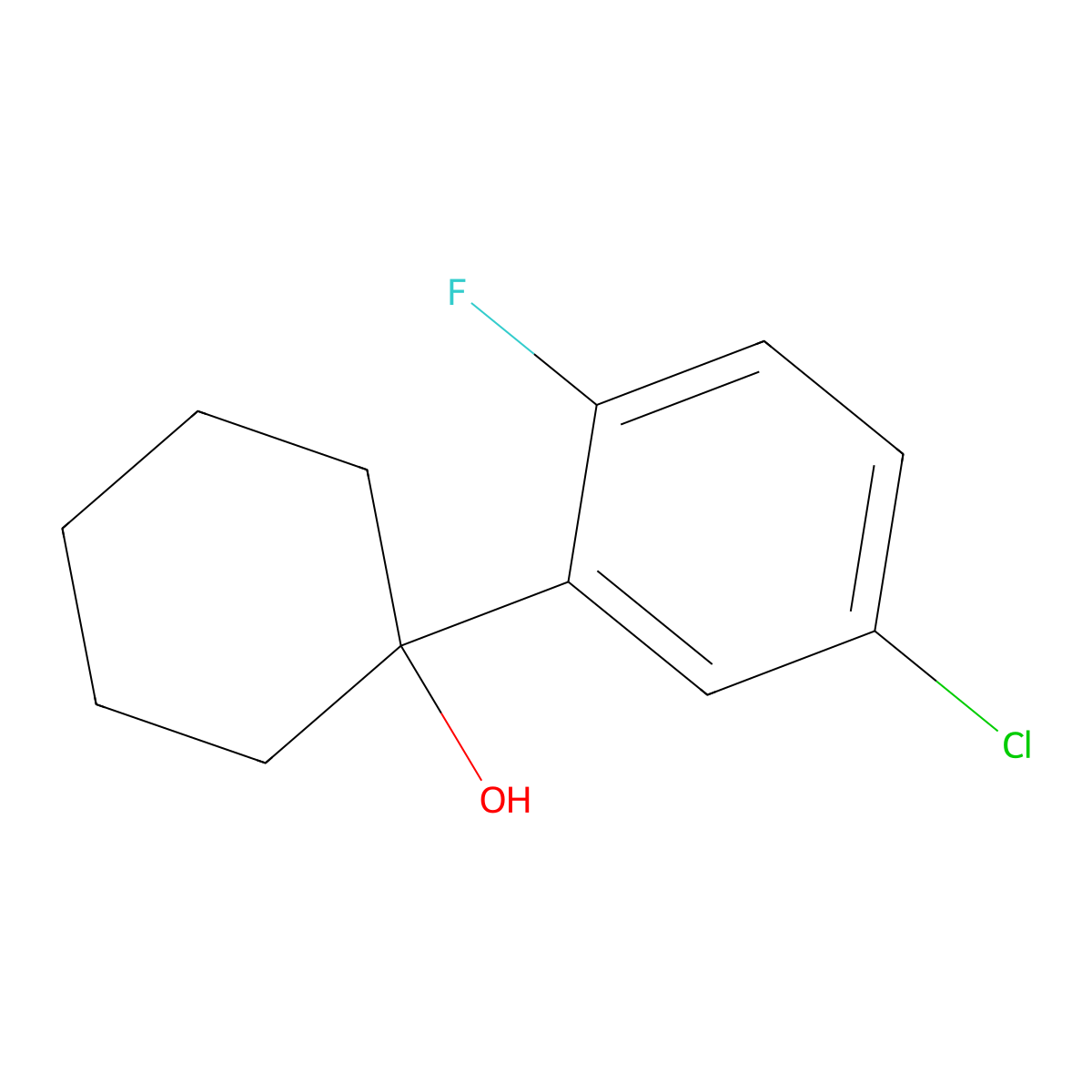 1-(5-Chloro-2-fluorophenyl)cyclohexanol molecular structure, CAS 2918945-66-9