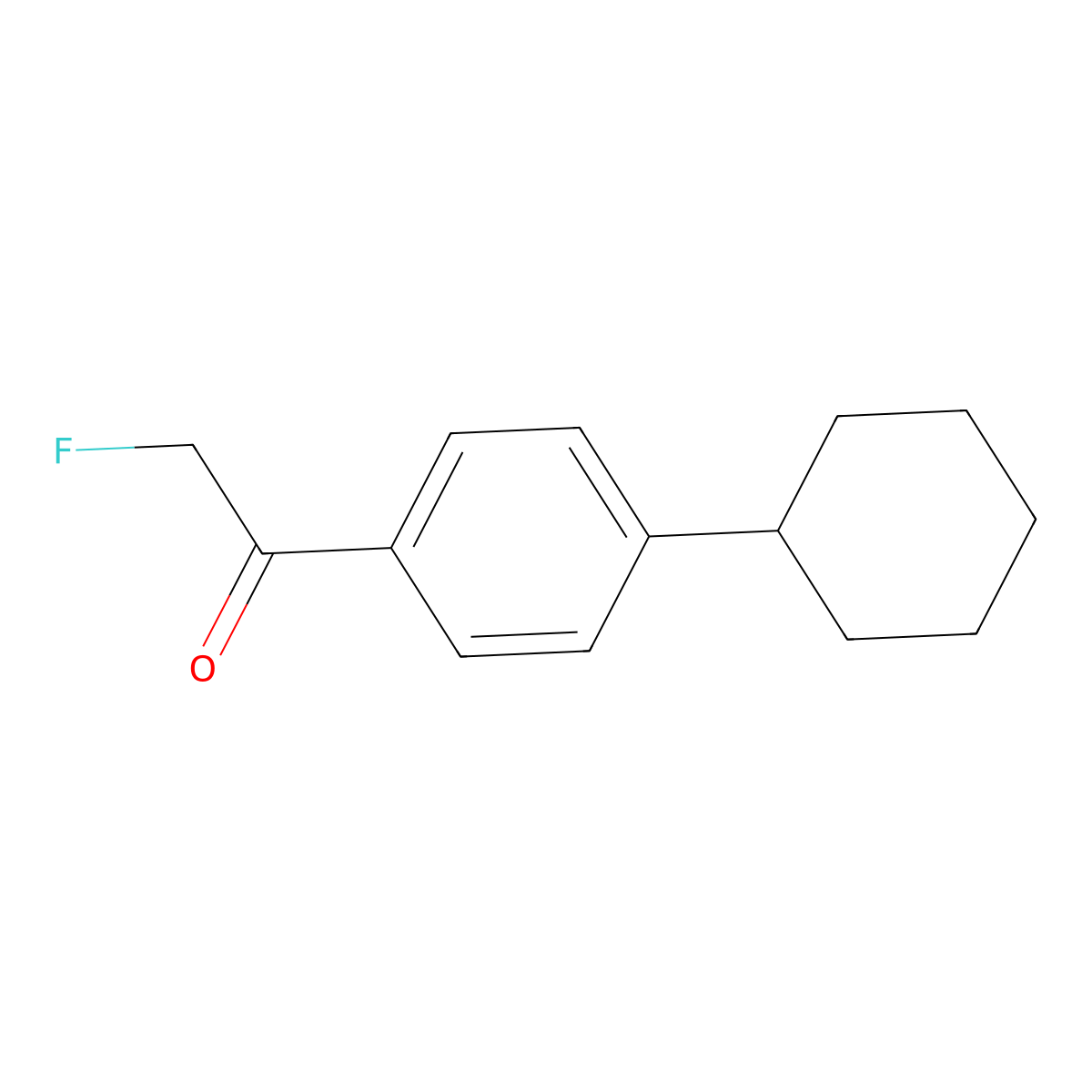 1-(4-Cyclohexylphenyl)-2-fluoroethan-1-one molecular structure, CAS 2918945-88-5