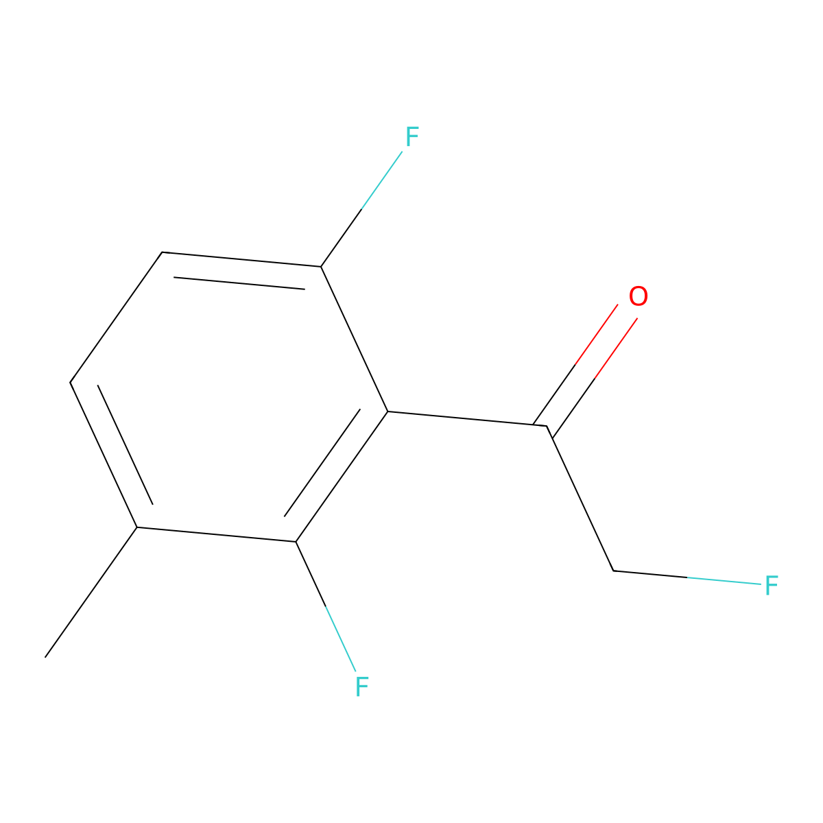 1-(2,6-Difluoro-3-methylphenyl)-2-fluoroethanone molecular structure, CAS 2918946-05-9