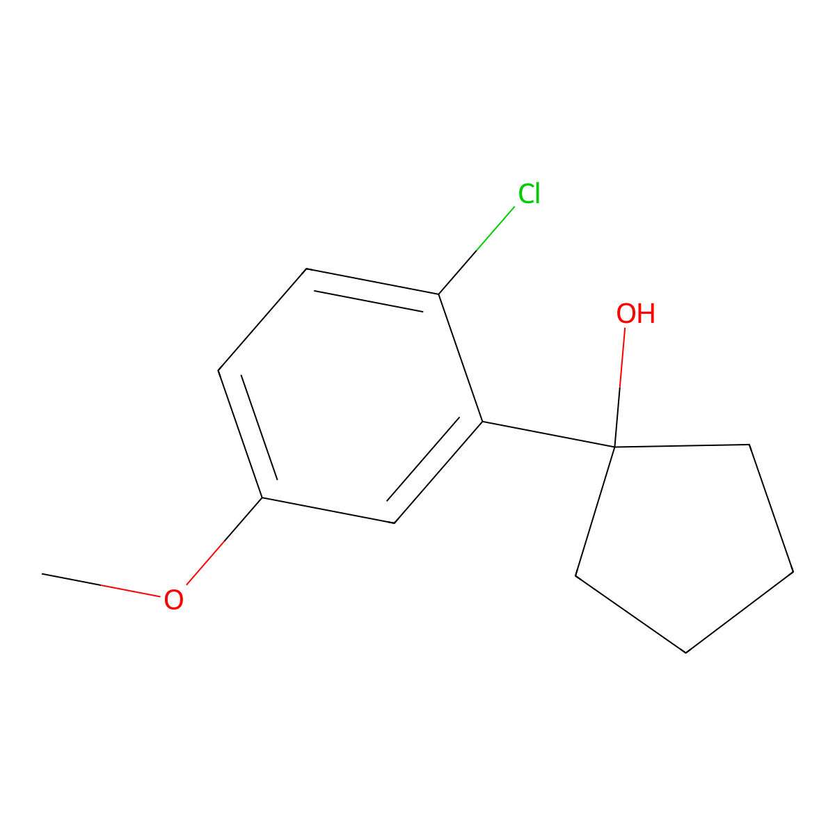 1-(2-Chloro-5-methoxyphenyl)cyclopentanol molecular structure, CAS 2918947-34-7