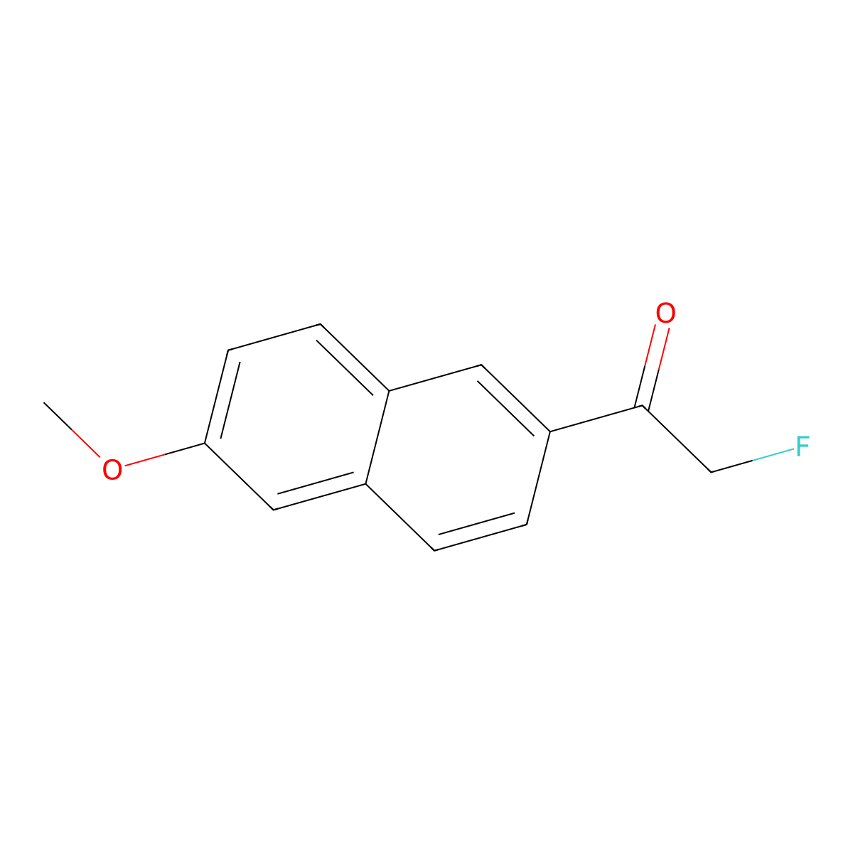 2-Fluoro-1-(6-methoxynaphthalen-2-yl)ethanone molecular structure, CAS 2918947-40-5