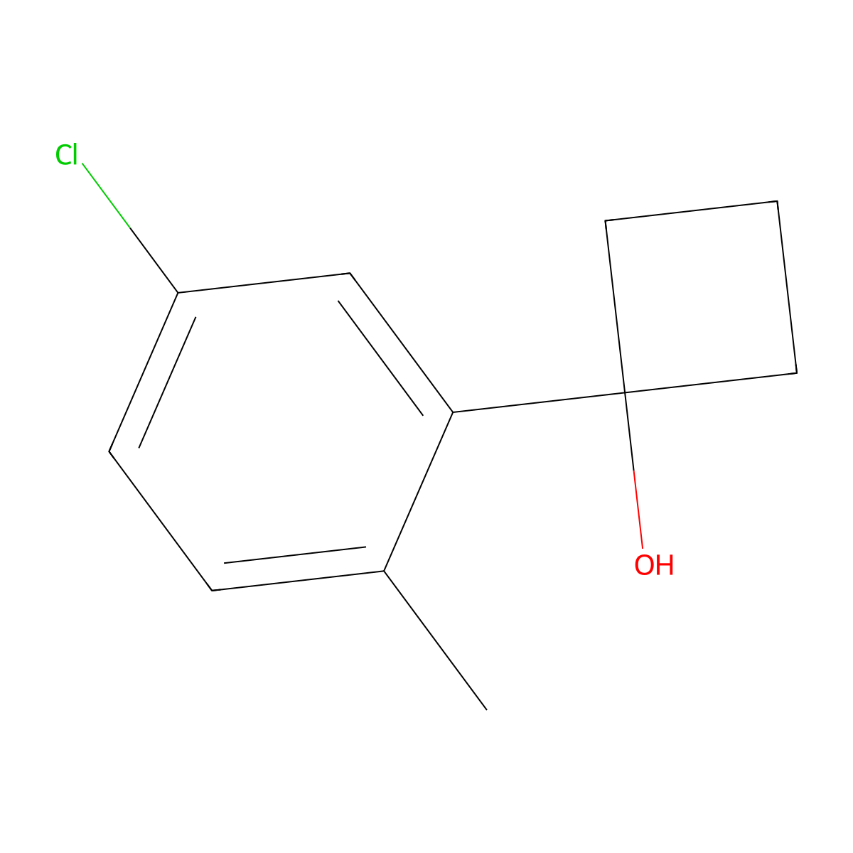 1-(5-Chloro-2-methylphenyl)cyclobutanol molecular structure, CAS 2918947-96-1