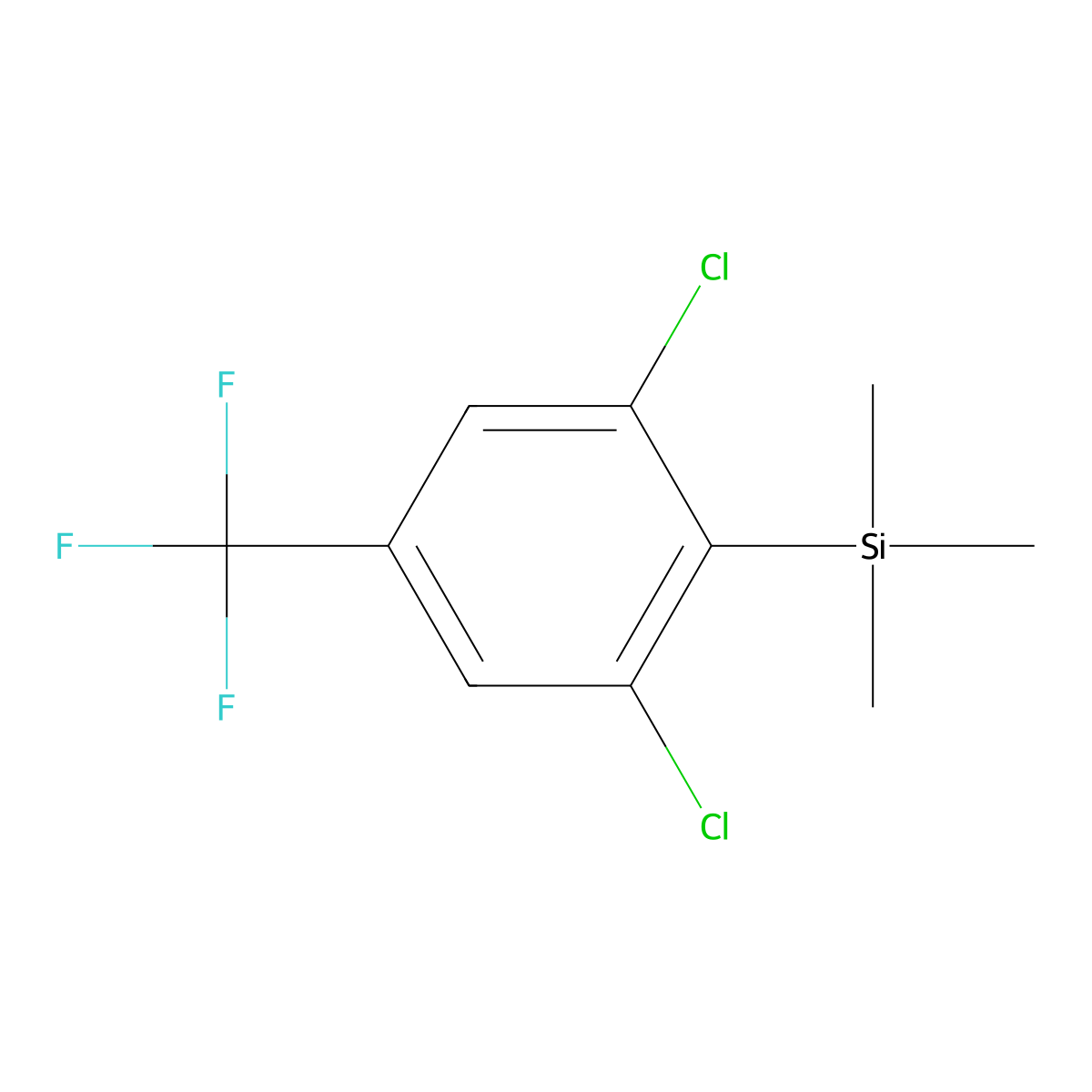 2,6-Dichloro-4-(trifluoromethyl)-1-(trimethylsilyl)benzene molecular structure, CAS 2918948-08-8