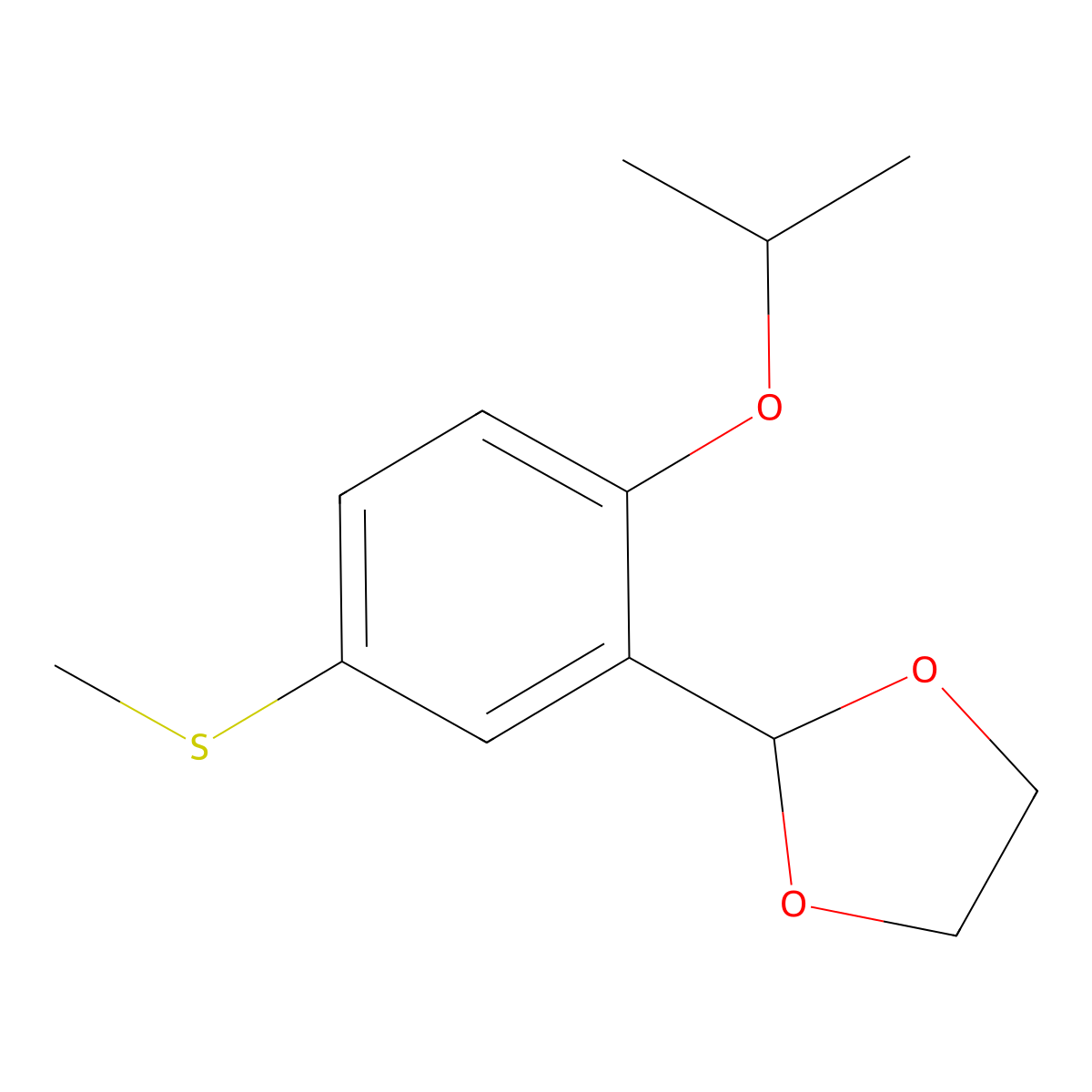 2-(2-Isopropoxy-5-(methylthio)phenyl)-1,3-dioxolane molecular structure, CAS 2918948-14-6