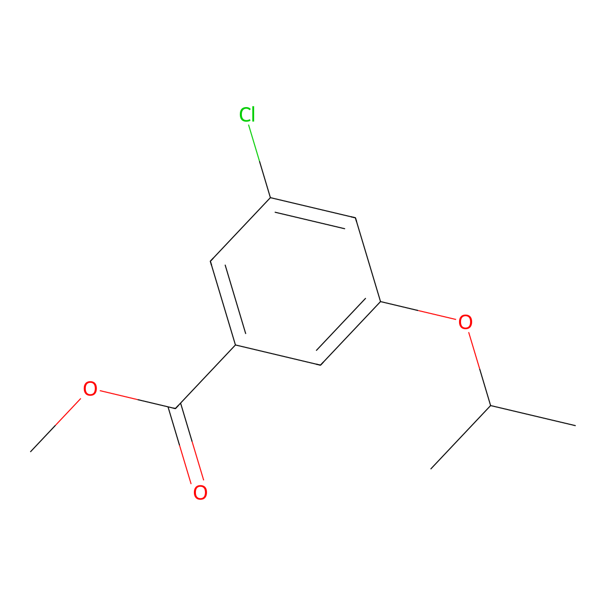 Methyl 3-chloro-5-isopropoxybenZoate molecular structure, CAS 2918948-94-2