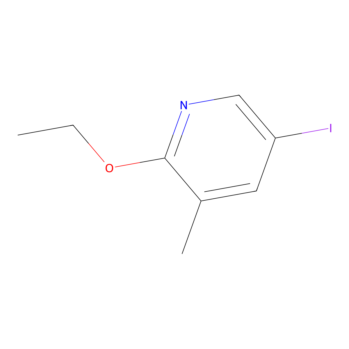 2-Ethoxy-5-iodo-3-methylpyridine molecular structure, CAS 2918949-98-9