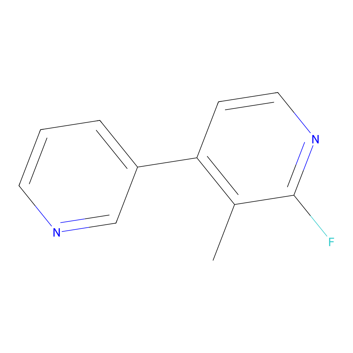 2'-Fluoro-3'-methyl-3,4'-bipyridine molecular structure, CAS 2918949-99-0