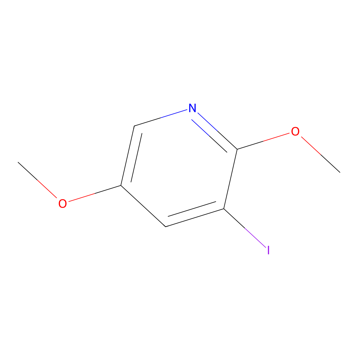 3-Iodo-2,5-dimethoxypyridine molecular structure, CAS 2918950-31-7