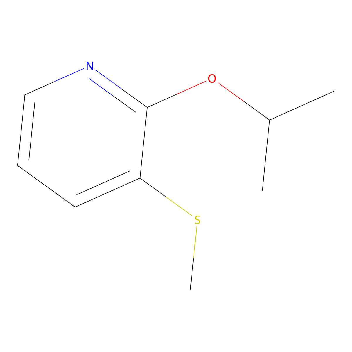 2-Isopropoxy-3-(methylthio)pyridine molecular structure, CAS 2918950-45-3