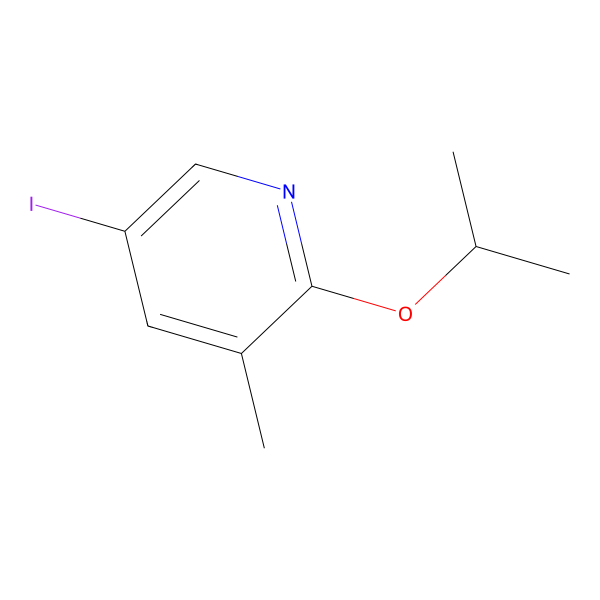 5-Iodo-2-isopropoxy-3-methylpyridine molecular structure, CAS 2918950-69-1