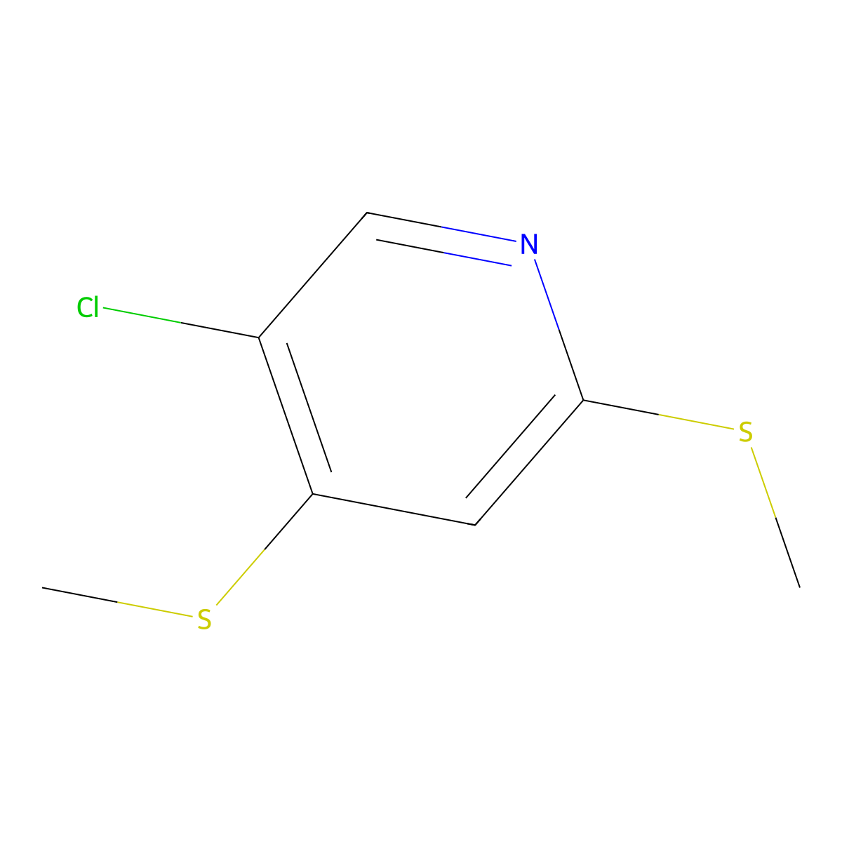 5-Chloro-2,4-bis(methylthio)pyridine molecular structure, CAS 2918950-93-1