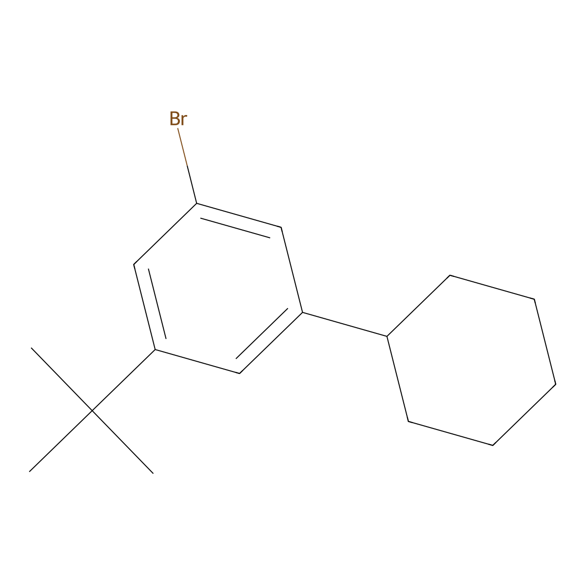 1-bromo-3-cyclohexyl-5-(1,1-dimethylethyl)-Benzene molecular structure, CAS 2918951-05-8