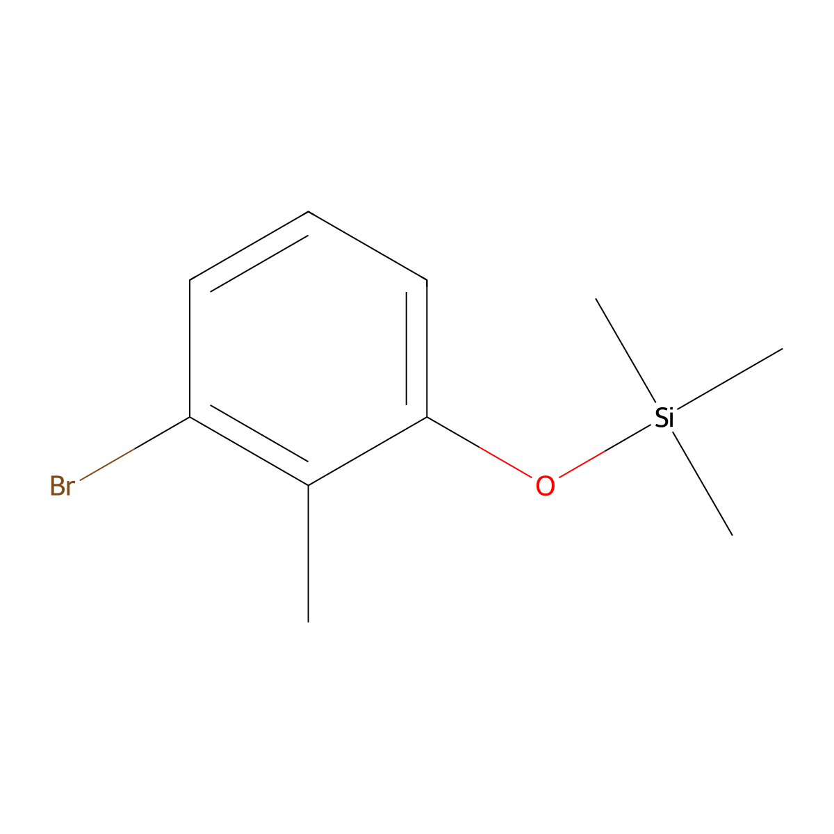 (3-Bromo-2-methylphenoxy)trimethylsilane molecular structure, CAS 2918952-54-0