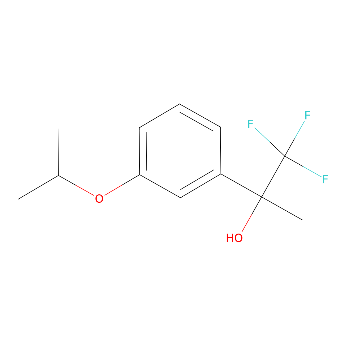 1,1,1-Trifluoro-2-(3-isopropoxyphenyl)propan-2-ol molecular structure, CAS 2918952-96-0