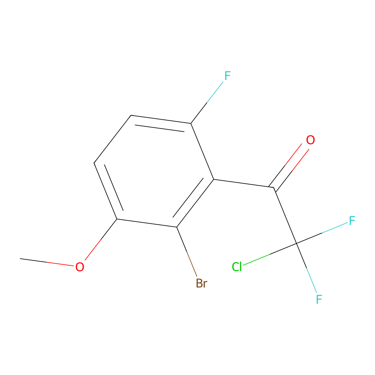1-(2-Bromo-6-fluoro-3-methoxyphenyl)-2-chloro-2,2-difluoroethanone molecular structure, CAS 2918953-13-4