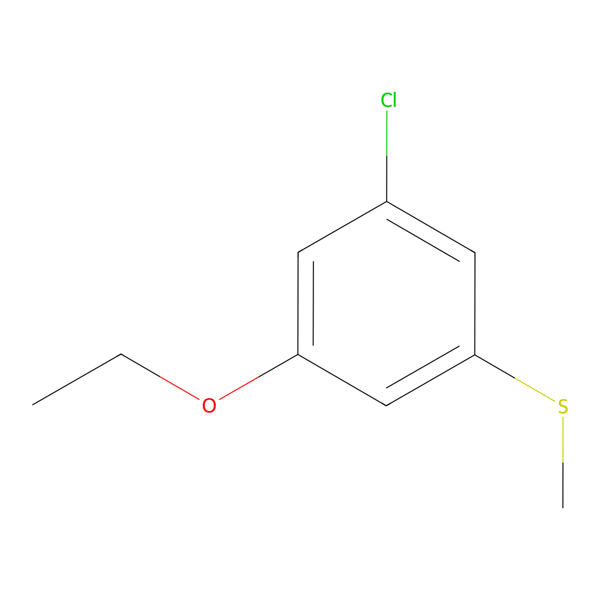 (3-Chloro-5-ethoxyphenyl)(methyl)sulfane molecular structure, CAS 2918953-68-9
