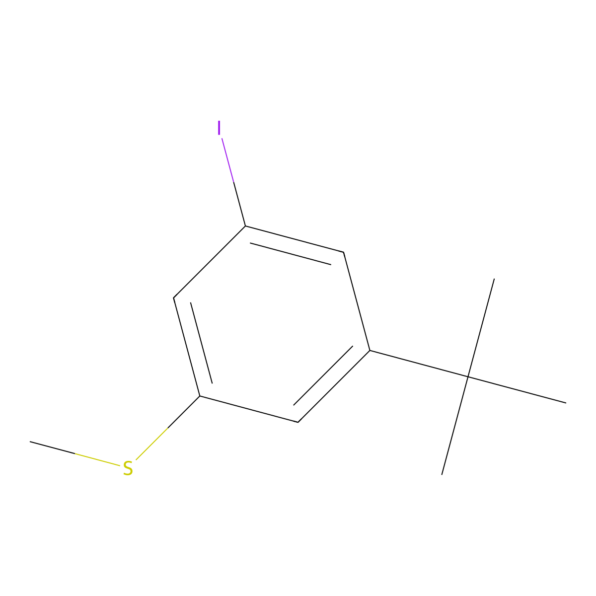 (3-(Tert-butyl)-5-iodophenyl)(methyl)sulfane molecular structure, CAS 2918954-39-7