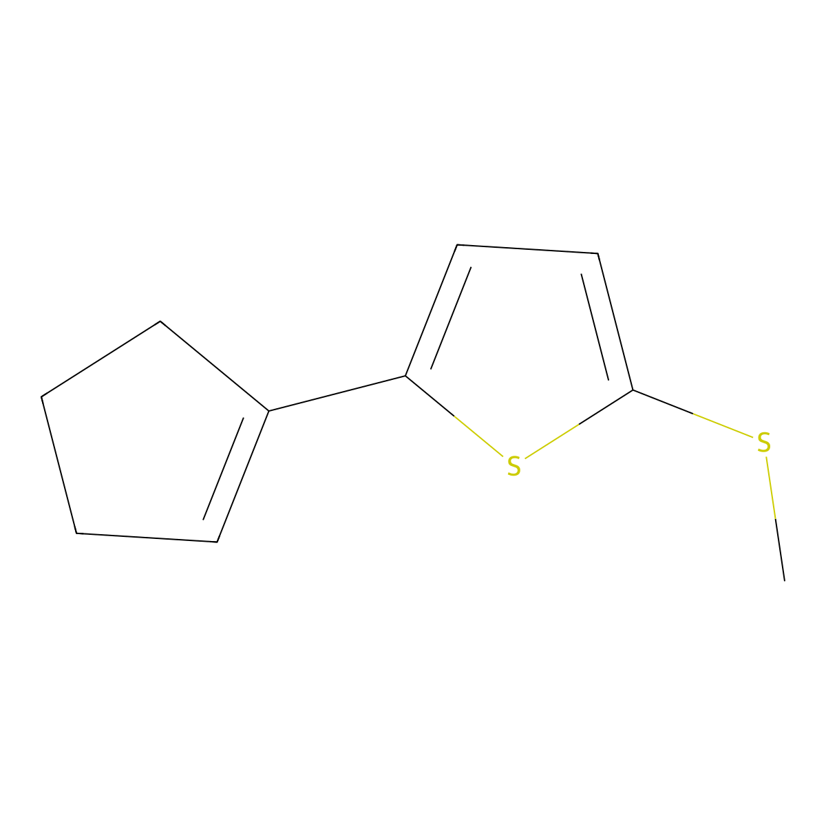 2-(Cyclopent-1-en-1-yl)-5-(methylthio)thiophene molecular structure, CAS 2918954-69-3