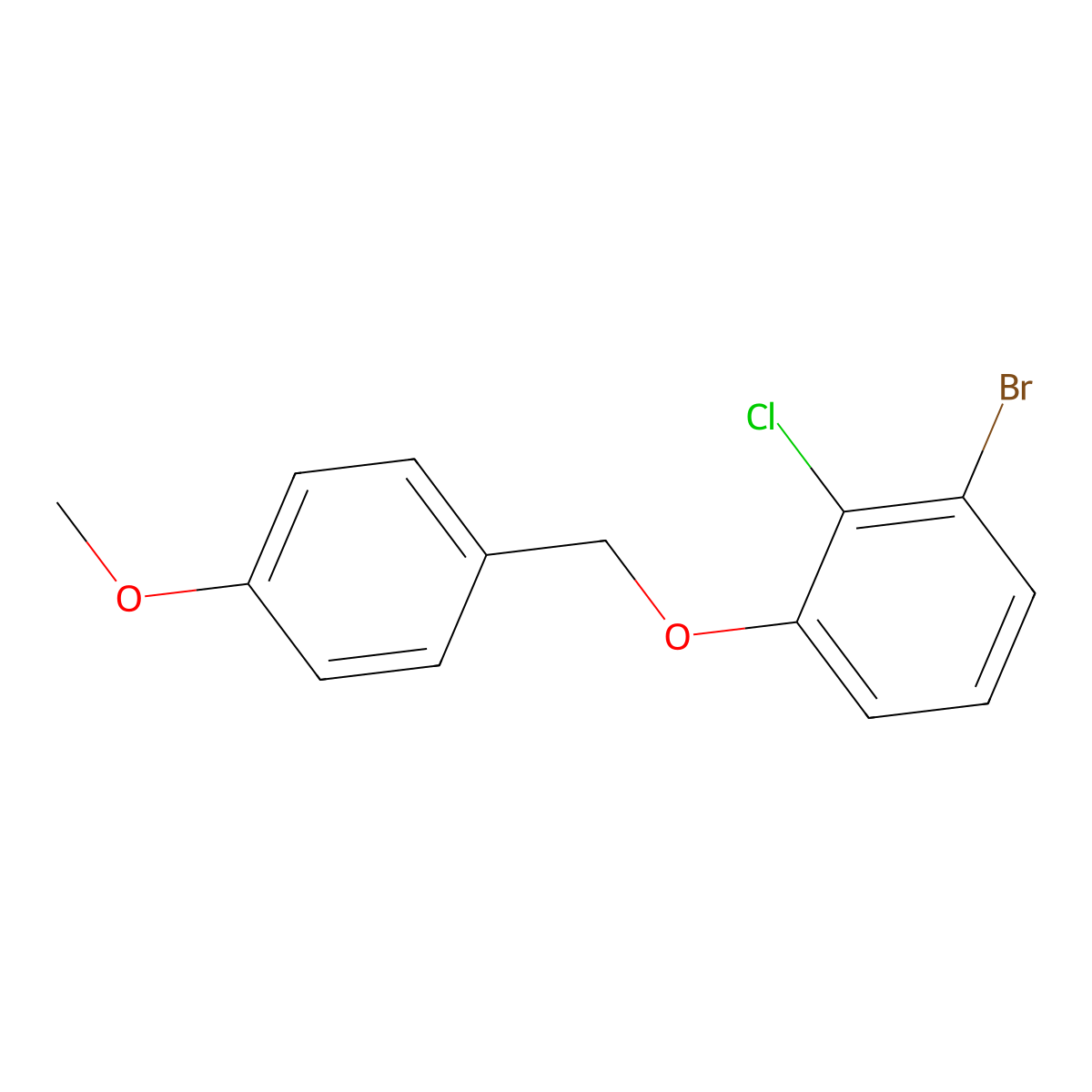 1-Bromo-2-chloro-3-((4-methoxybenZyl)oxy)benZene molecular structure, CAS 2918957-12-5
