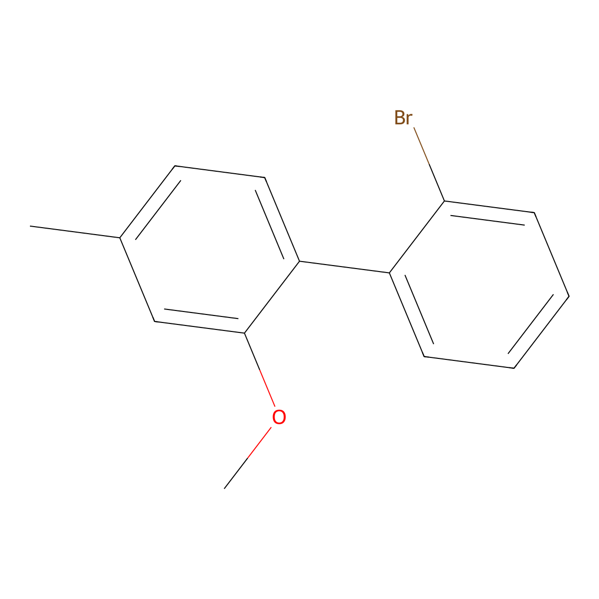 2'-Bromo-2-methoxy-4-methyl-1,1'-biphenyl molecular structure, CAS 2918957-63-6