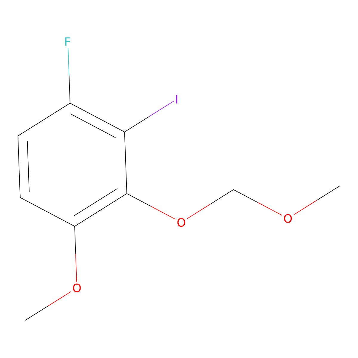 1-Fluoro-2-iodo-4-methoxy-3-(methoxymethoxy)benZene molecular structure, CAS 2918957-97-6