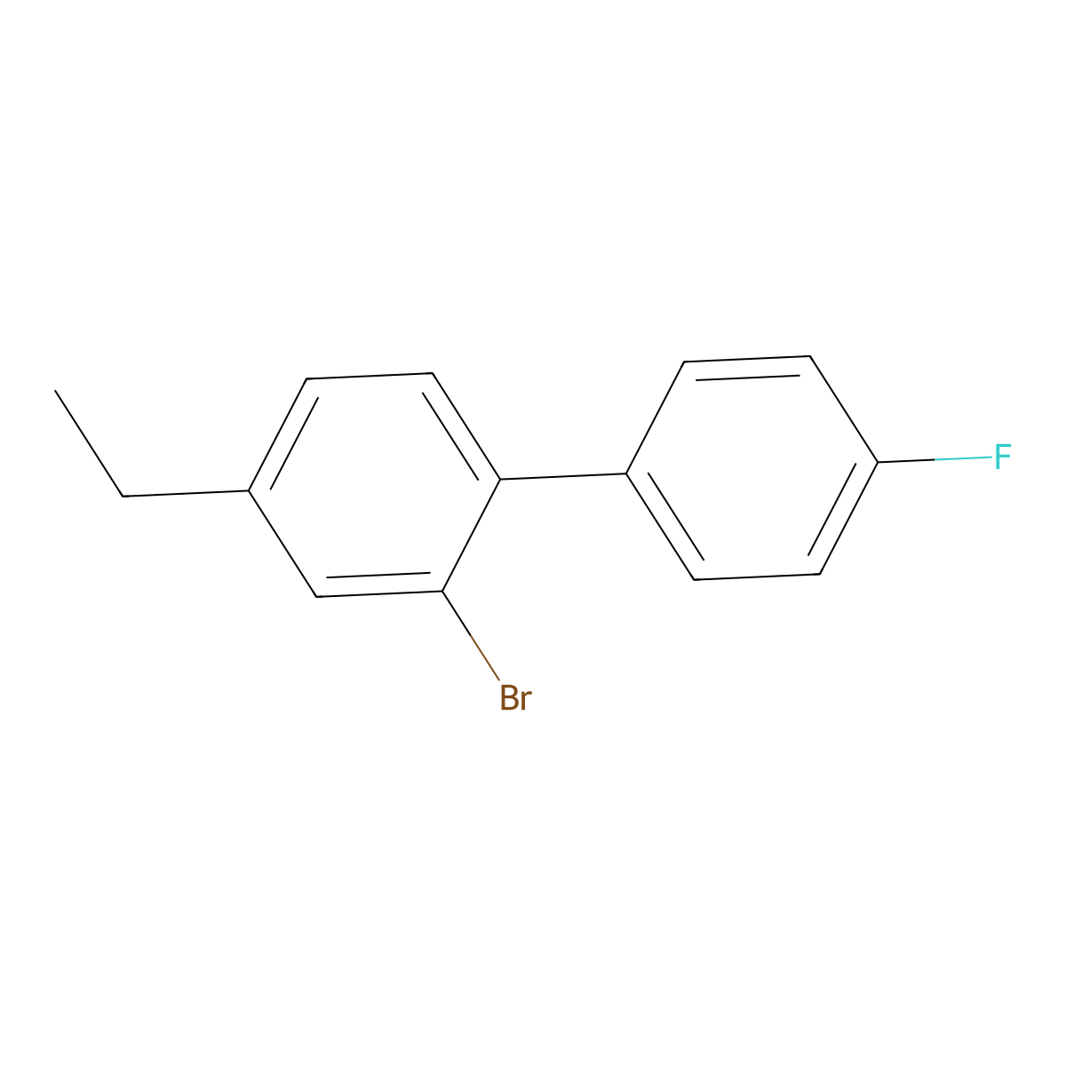 2-Bromo-4-ethyl-4'-fluoro-1,1'-biphenyl molecular structure, CAS 2918958-06-0