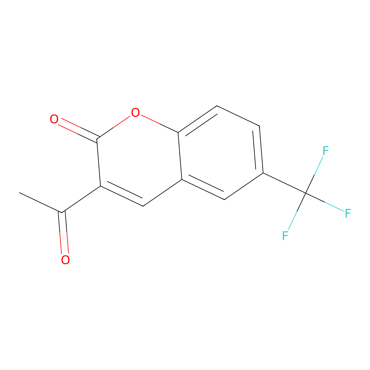 3-Acetyl-6-(trifluoromethyl)-2H-chromen-2-one molecular structure, CAS 2918958-25-3