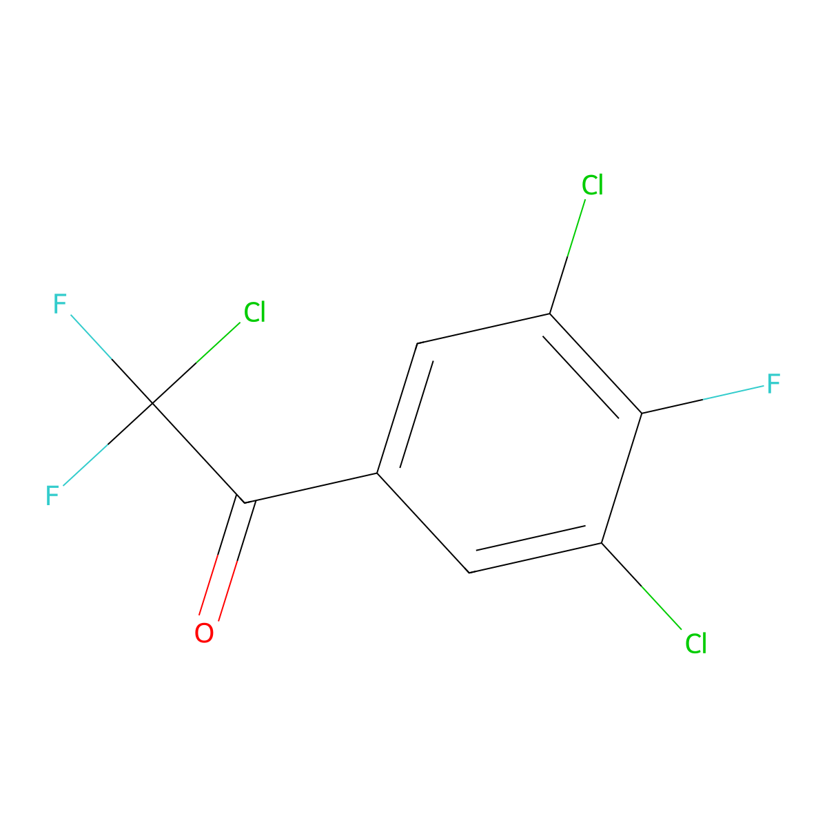 2-Chloro-1-(3,5-dichloro-4-fluorophenyl)-2,2-difluoroethanone molecular structure, CAS 2918958-53-7