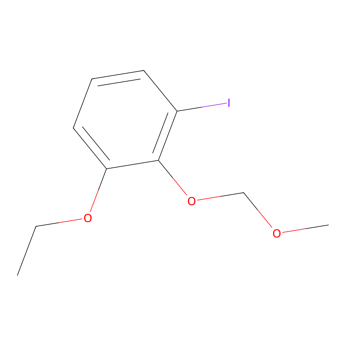 1-Ethoxy-3-iodo-2-(methoxymethoxy)benzene molecular structure, CAS 2918958-54-8