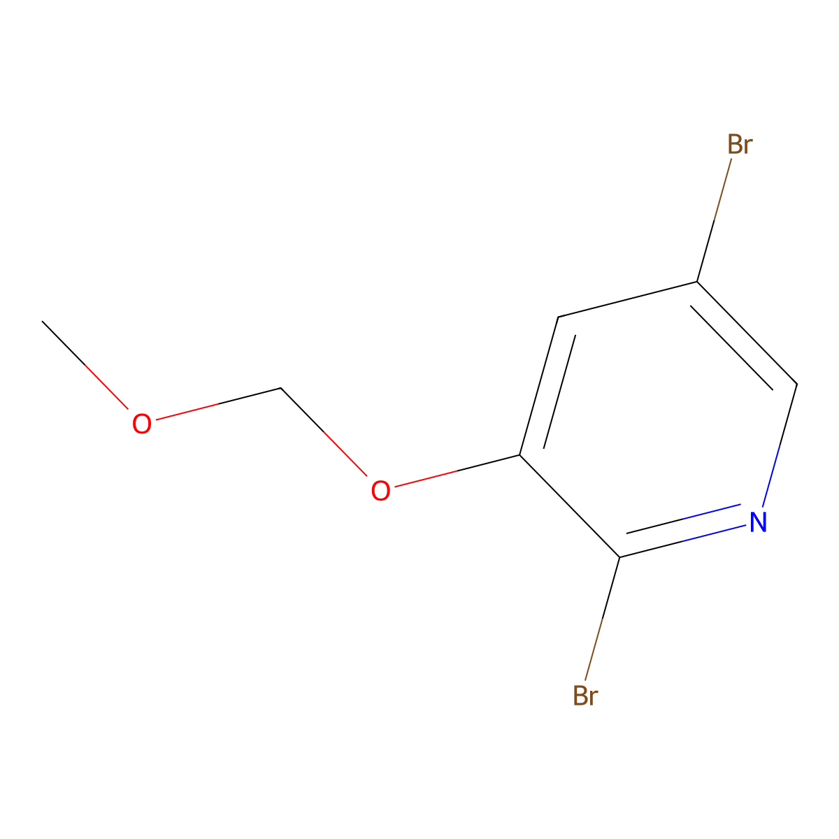 2,5-Dibromo-3-(methoxymethoxy)pyridine molecular structure, CAS 2918958-94-6