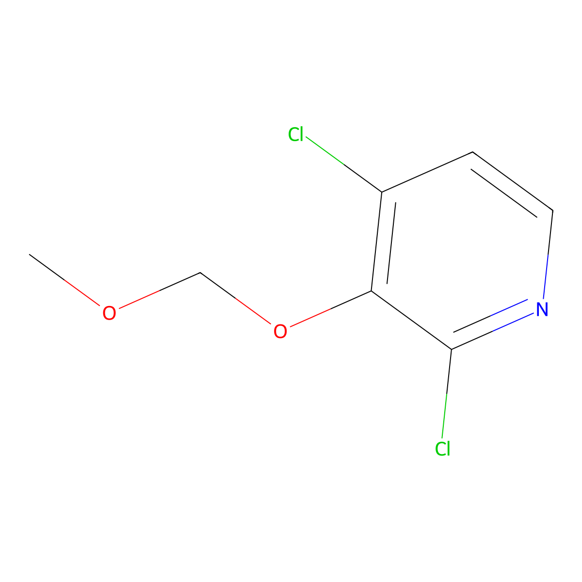 2,4-Dichloro-3-(methoxymethoxy)pyridine molecular structure, CAS 2918959-02-9