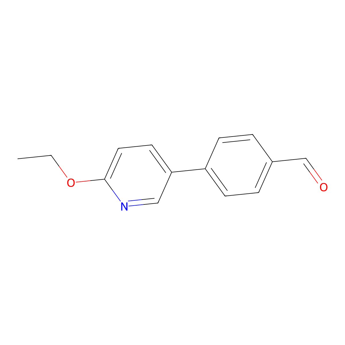 4-(6-Ethoxypyridin-3-yl)benzaldehyde molecular structure, CAS 2918959-90-5