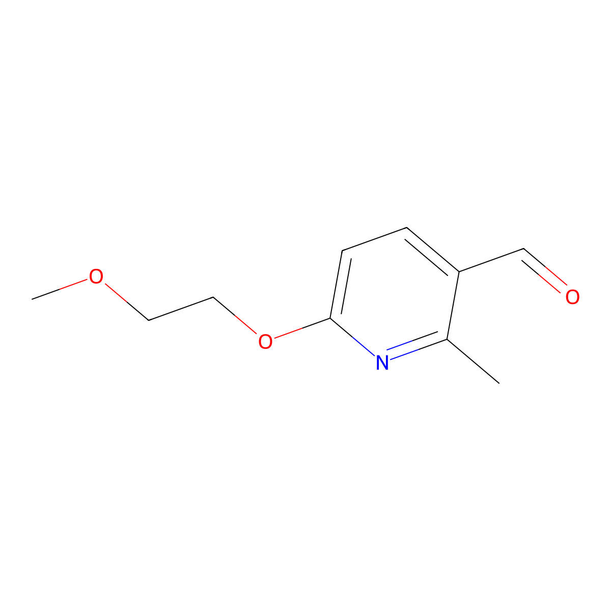 6-(2-Methoxyethoxy)-2-methylnicotinaldehyde molecular structure, CAS 2918960-48-0