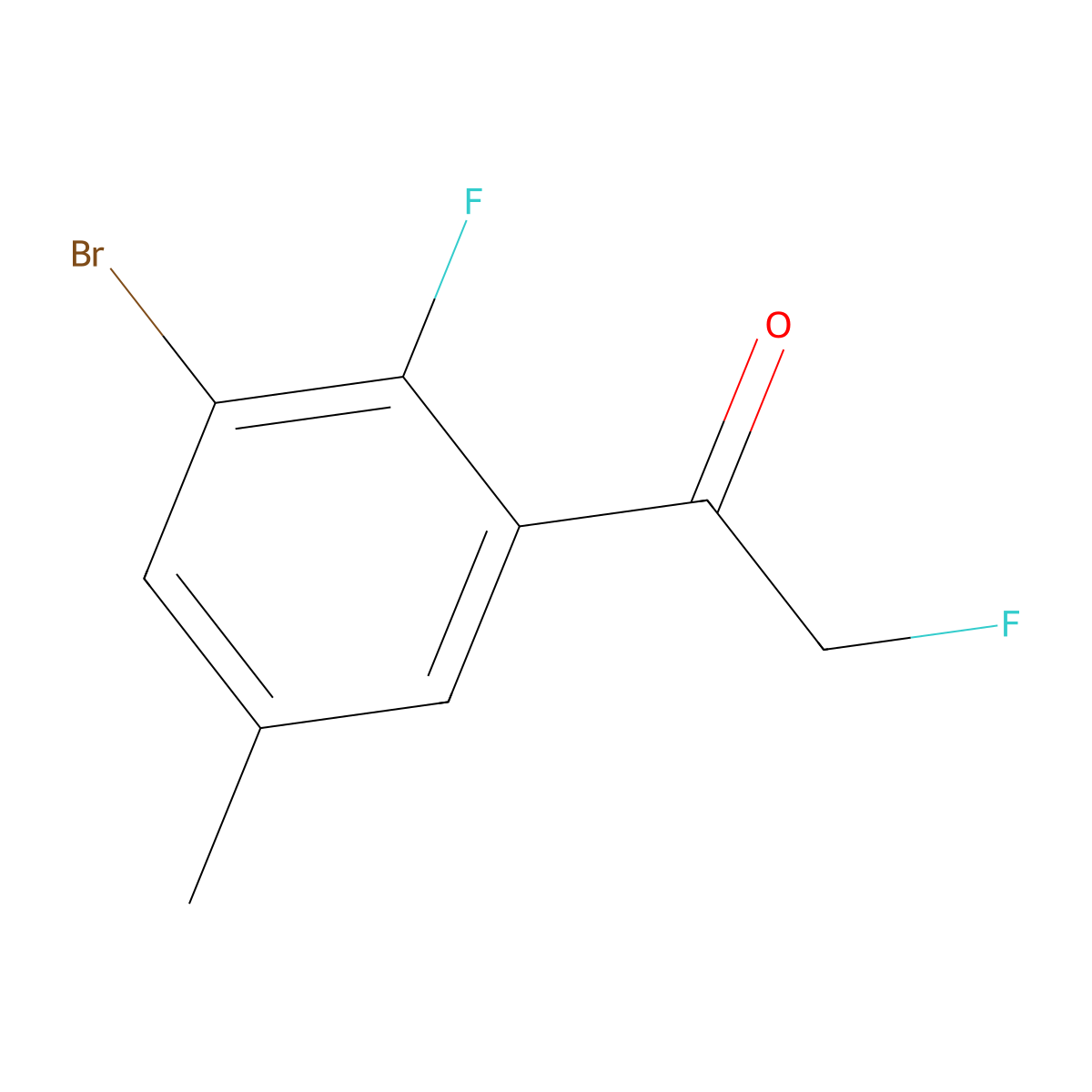 1-(3-Bromo-2-fluoro-5-methylphenyl)-2-fluoroethanone molecular structure, CAS 2918960-84-4