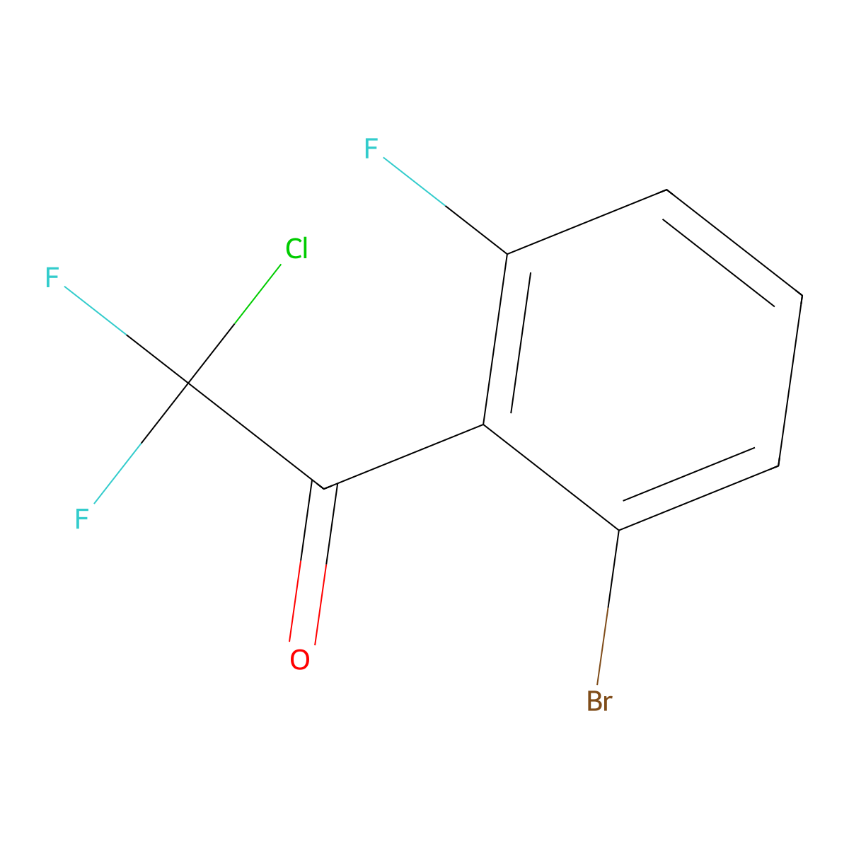 1-(2-Bromo-6-fluorophenyl)-2-chloro-2,2-difluoroethanone molecular structure, CAS 2918960-91-3